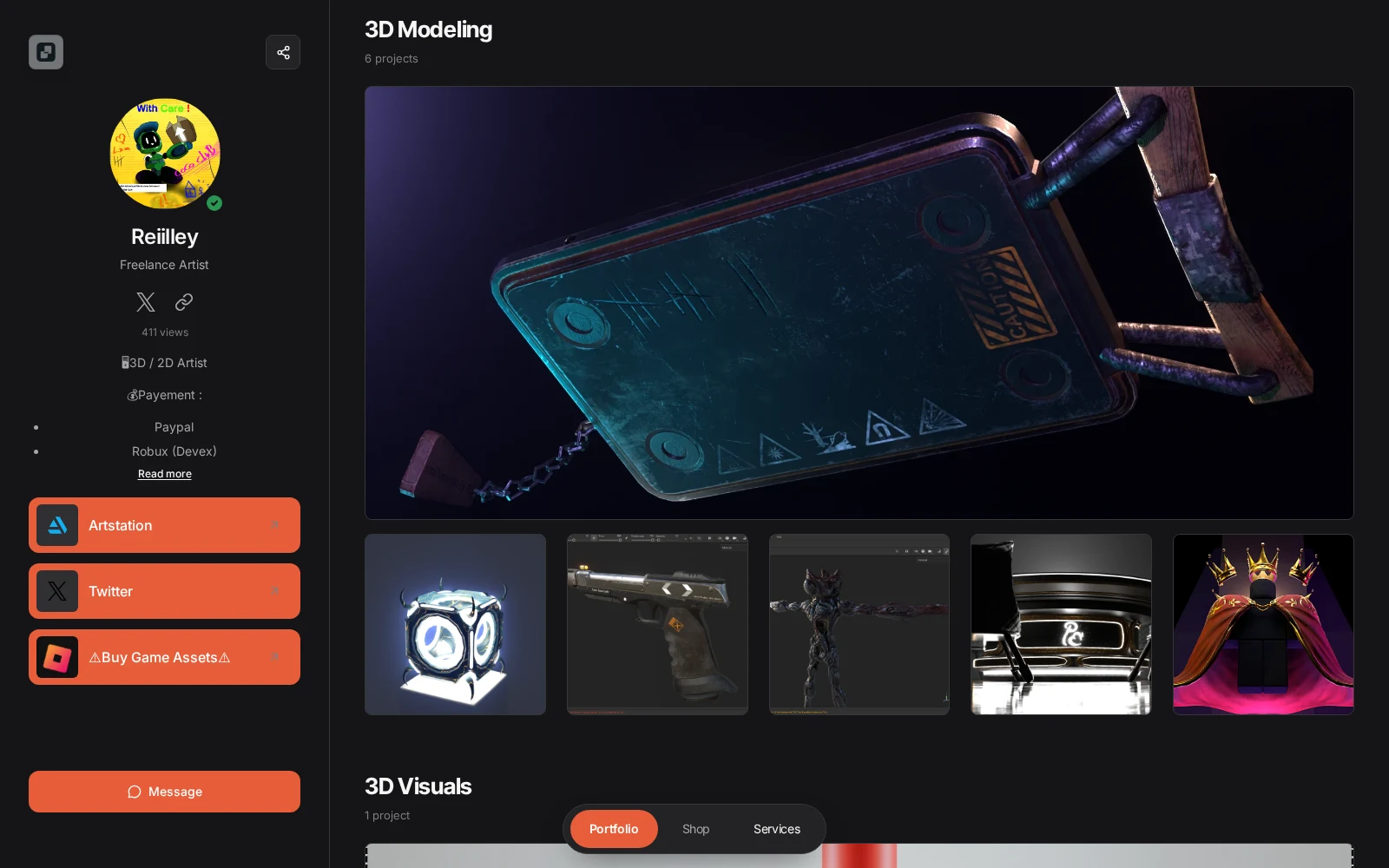 Reiilley's page on myportfl.io
